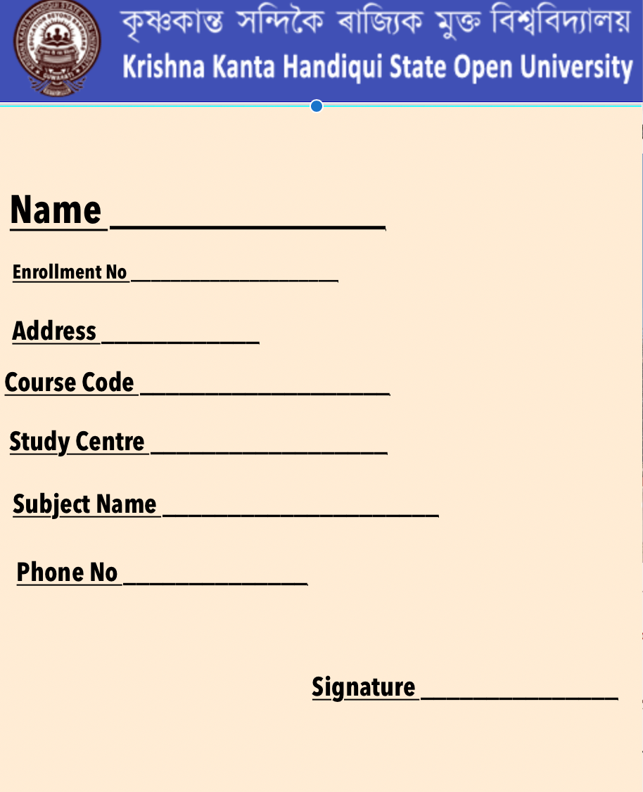 kkhsou assignment format